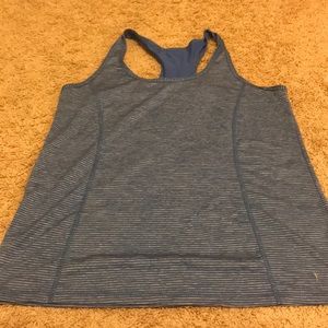 Blue activewear tank